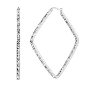 New Diamonique Square Inside Out Cubic Zirconia Earrings